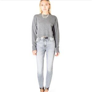 RTA Road to Awe Madrid High Waist Skinny Jean in Black Fog Size 30